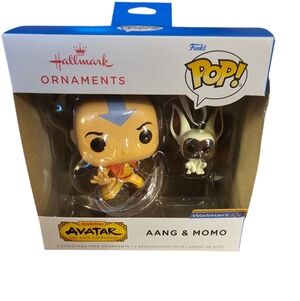 Hallmark Funko Pop Avatar The Last Airbender Aang & Momo Ornament Set NIB Walmar